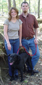 Jody, his wife Lisa, and their dog