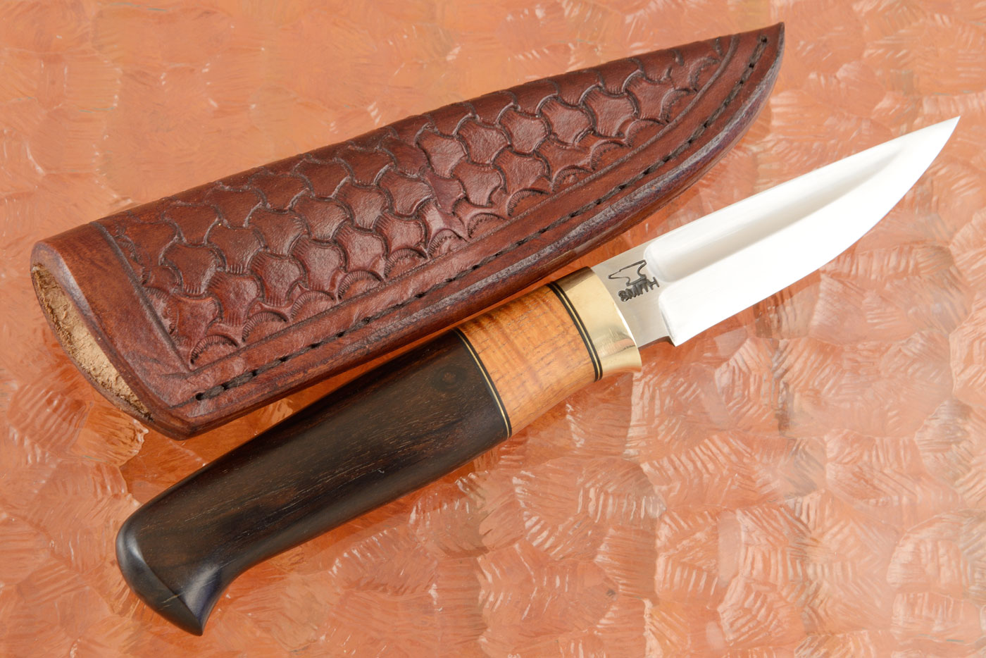 Drop Point Hunter with African Blackwood and Curly Koa