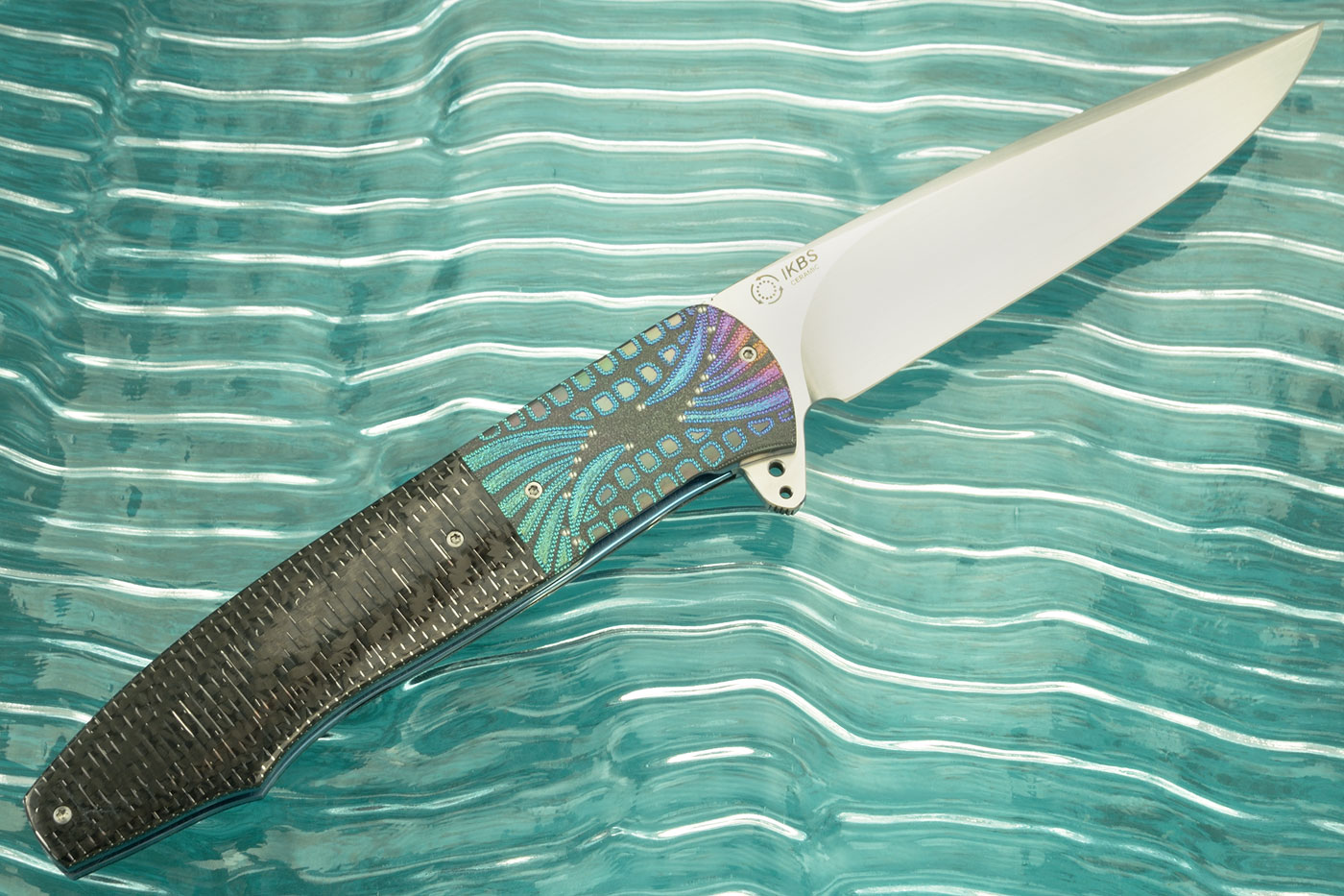 L20 Flipper with Linear Silver Strike Carbon Fiber and Zirconium (Ceramic IKBS) - CTS-XHP - LEFT HANDED