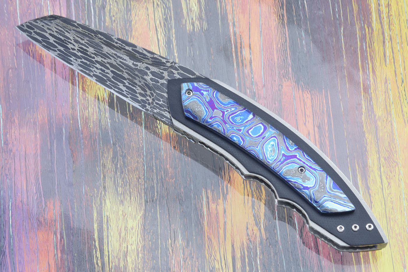 Snout Front Flipper with Damascus and Timascus
