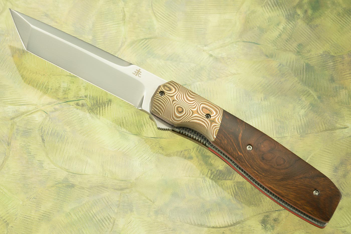 Scar Tanto Flipper with Ironwood and Mokume (IKBS)
