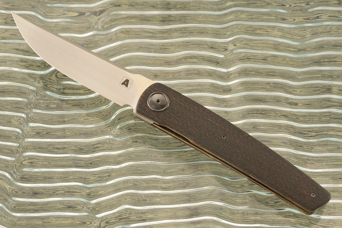 A10 Thiers Front Flipper with Crosscut Copper Snakeskin FatCarbon (Ceramic IKBS) - M390