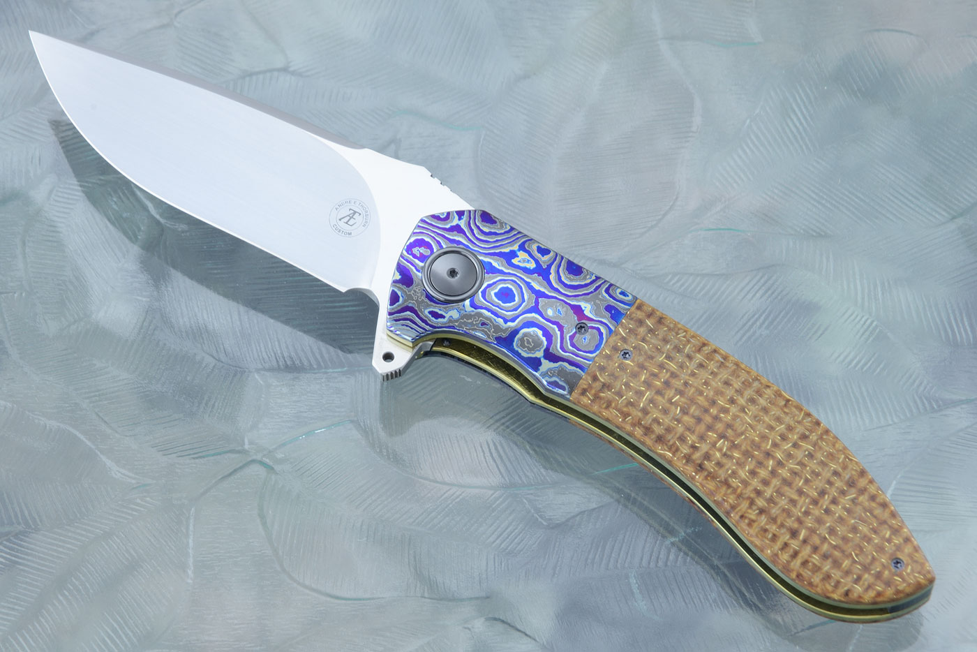 L50 Flipper with Thunderstorm Kevlar and Black Timascus (Ceramic IKBS) - CTS-XHP