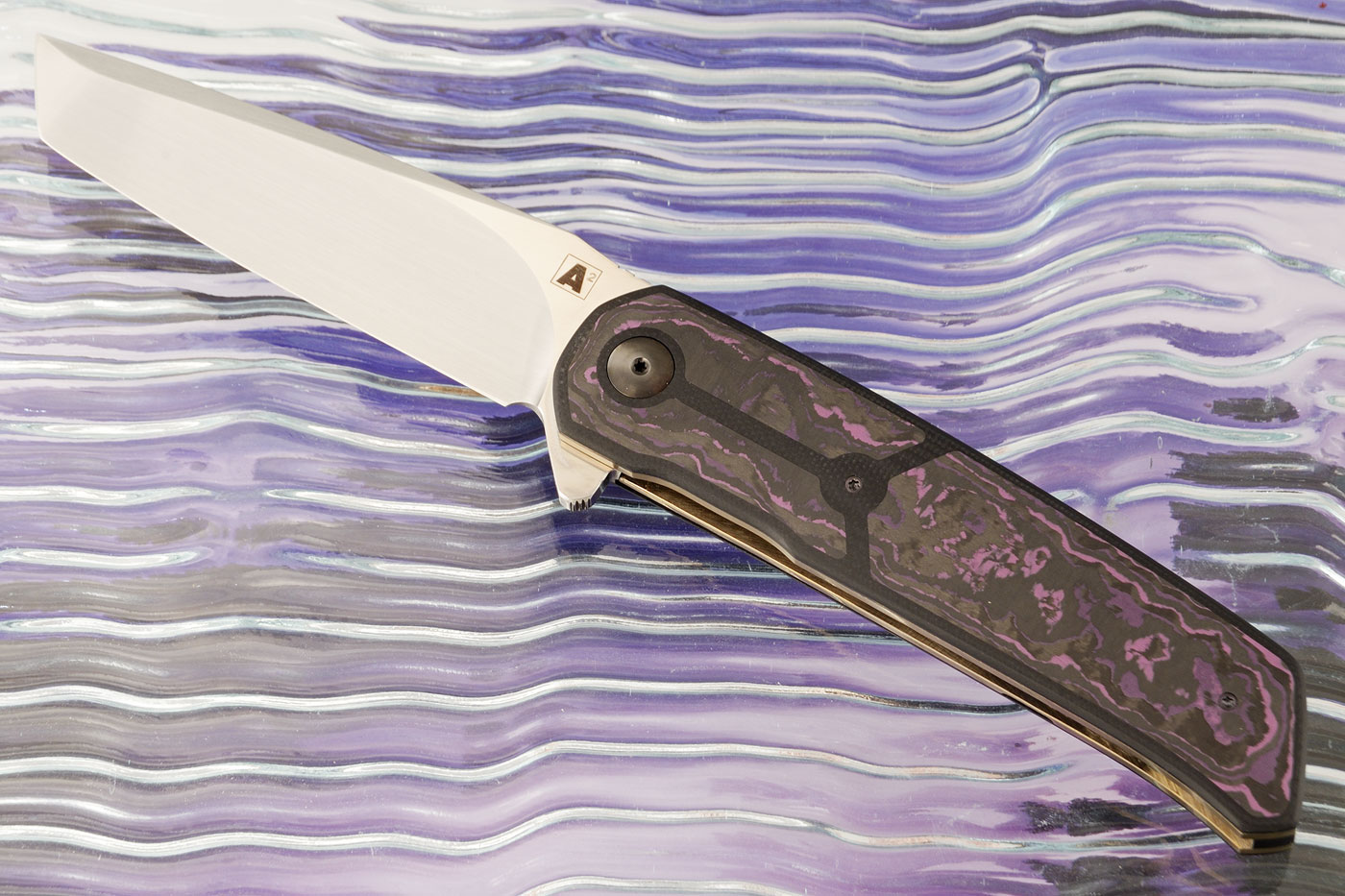 A7 Tanto Flipper with Purple Haze FatCarbon (Ceramic IKBS) - CTS-XHP