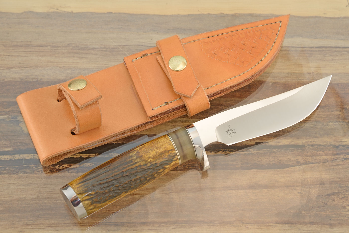 Classic Skinner with Elk Antler and Sheep Horn