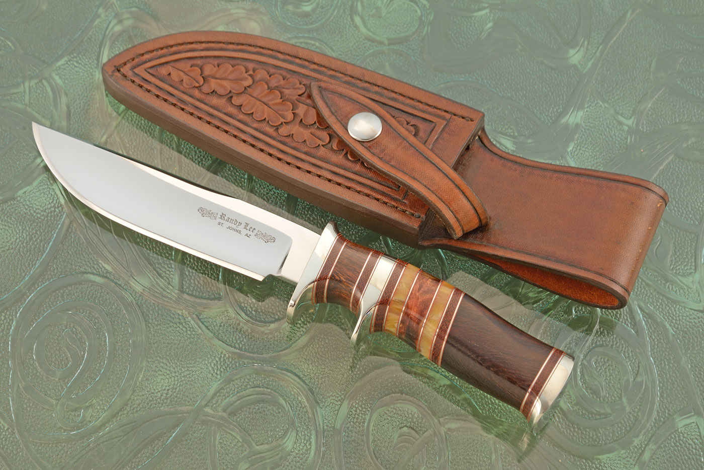 Sub-Hilt Fighter with Ironwood, Micarta, and Amber