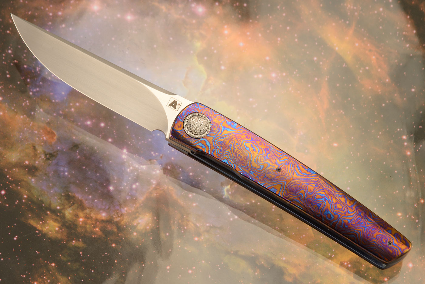 A10 Dress Front Flipper with Timascus (Ceramic IKBS) - M390