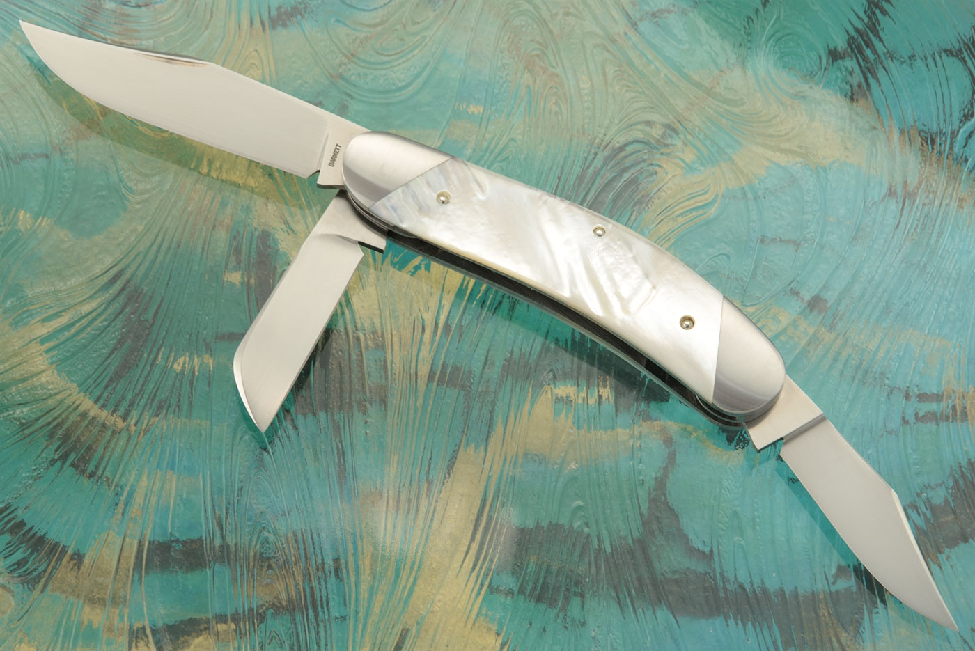Three Blade Sowbelly Slipjoint with Mother of Pearl - CPM-154