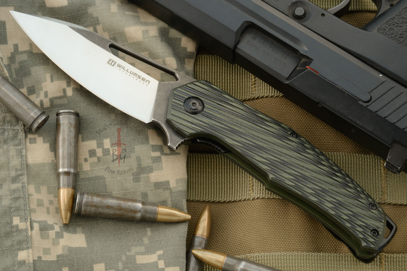 Chibs Flipper with Black/Green G-10