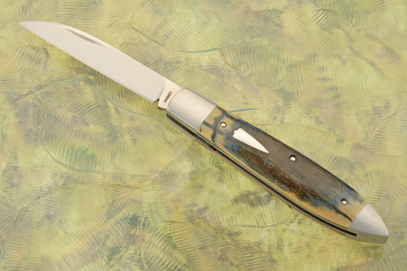 Teardrop Slipjoint with Blue Mammoth Ivory - CPM-154