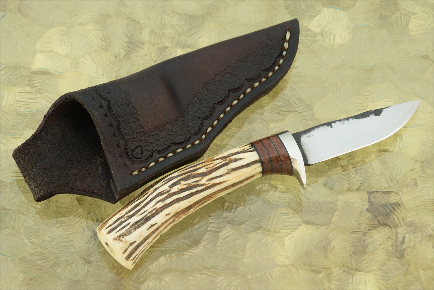 Forged Hunter with Stag and Micarta
