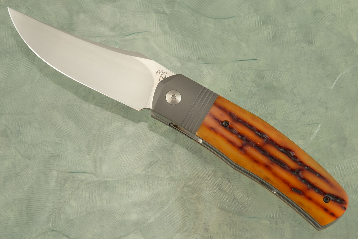 Stan Front Flipper with Amber Stag and Titanium - RWL-34