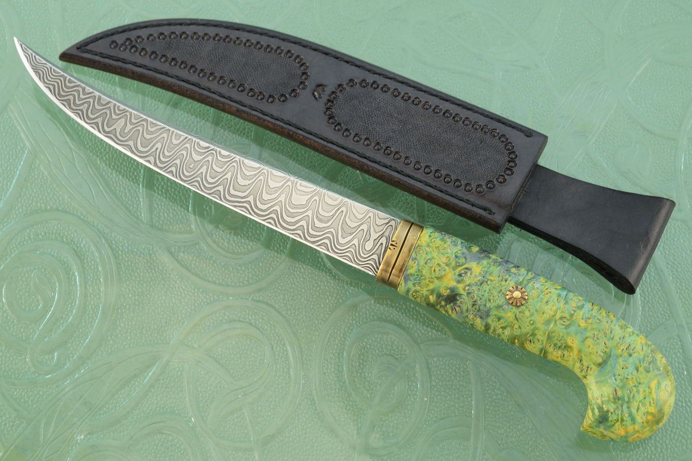 Damascus Persian Dagger with Maple Burl