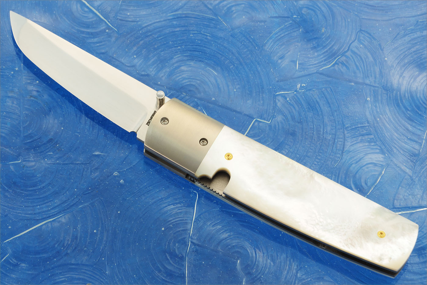 Lum Style Tanto Linerlock Folder with Mother of Pearl - CPM-154