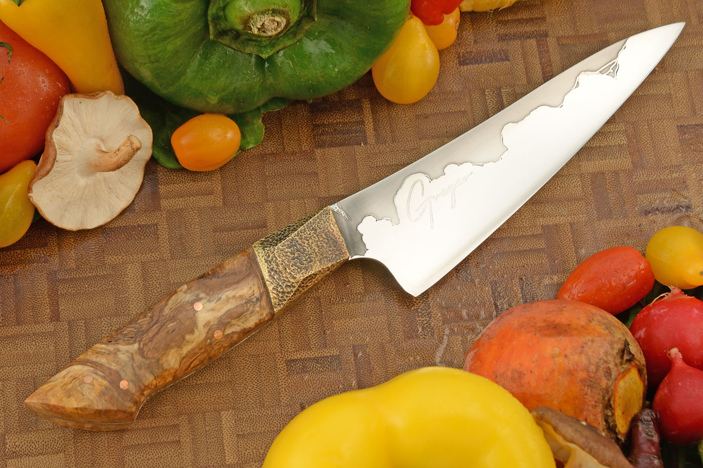Chef's Knife with Birch Burl (RWL34 Stainless)