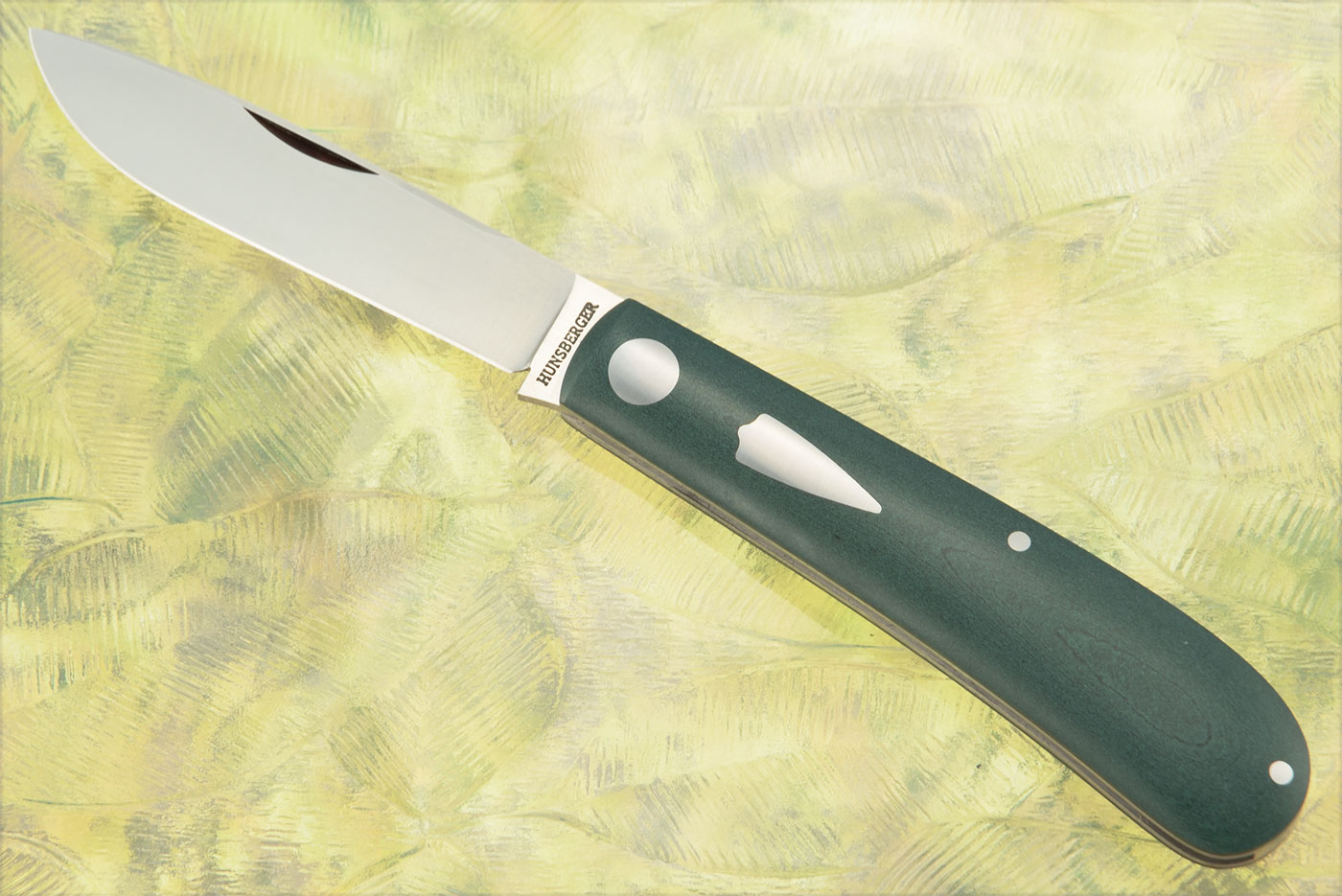 Drop Point Slipjoint with Emerald Green Paper Micarta - CPM-154