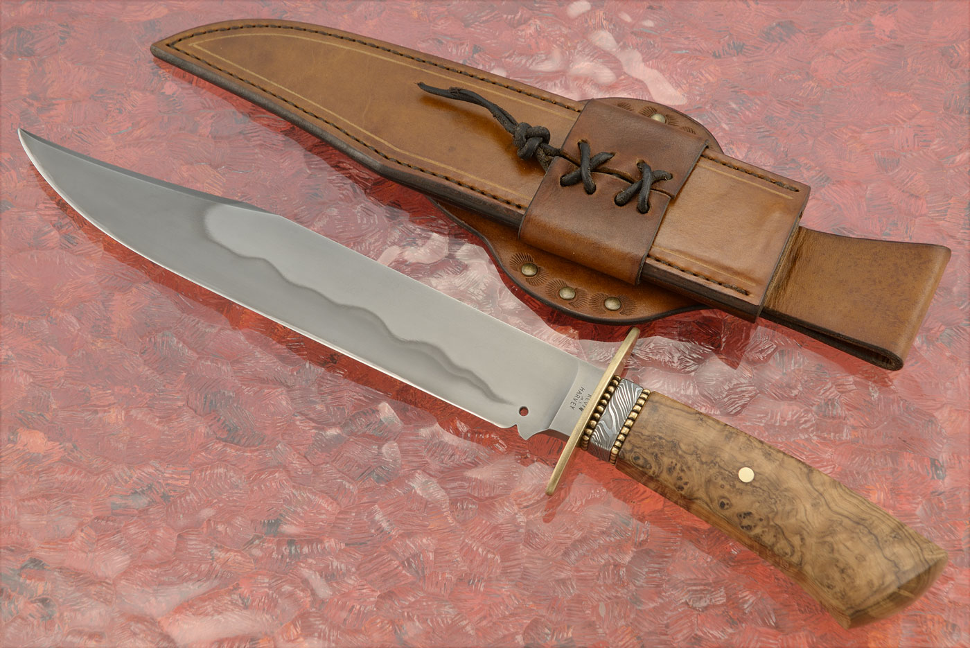 Forged Bowie with Hairy Vitex Burl