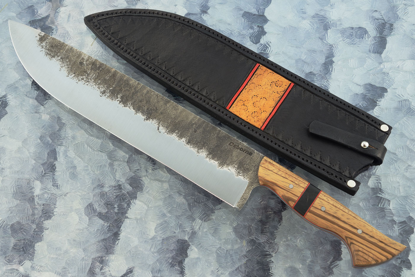 Forged Camp Knife with Bocote and African Blackwood
