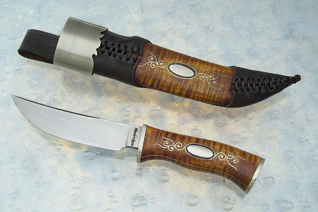 Trailing Point Hunter with Wood Sheath