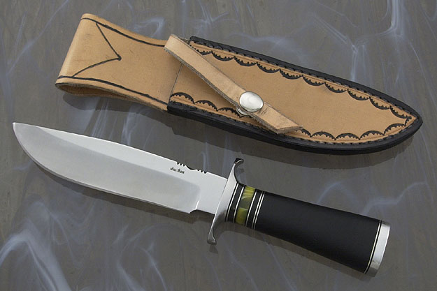 Ebony Camp Bowie with Buffalo Horn and Amber