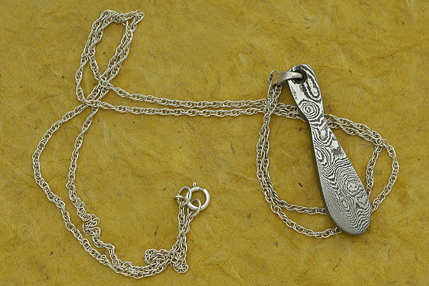 Damascus Pendant With Chain