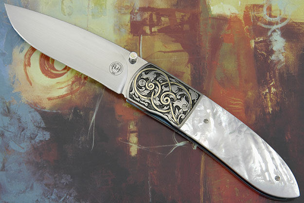 Engraved Mother of Pearl Gent's Folder (M3)