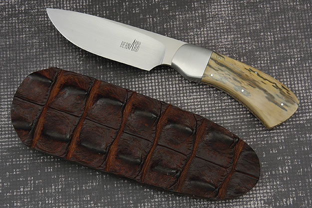 Pistol Grip Drop Point Hunter with Mammoth Ivory