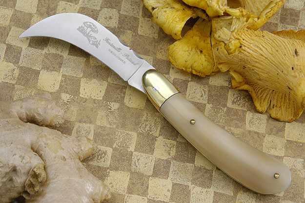 Folding Mushroom Knife, Light Horn Tip