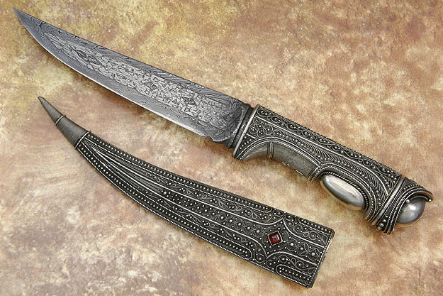 Georgian Silver and Garnet Dagger