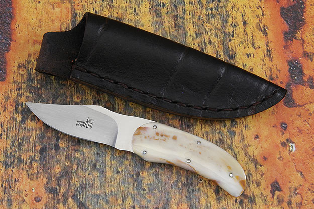 Clip Point Three Finger Hunter with Warthog Tusk