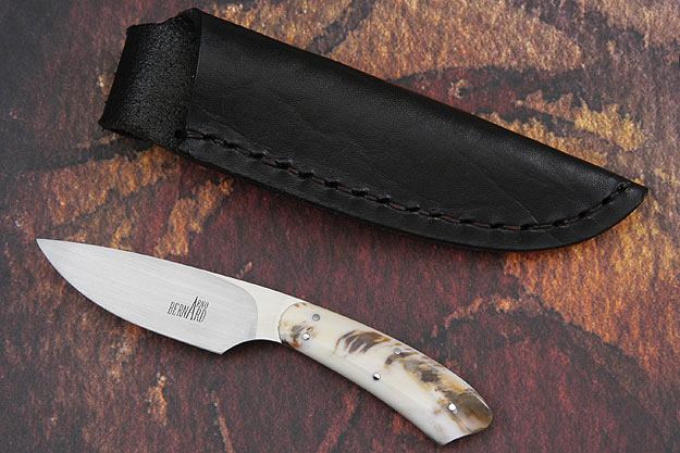 Drop Point Three Finger Hunter with Warthog Tusk