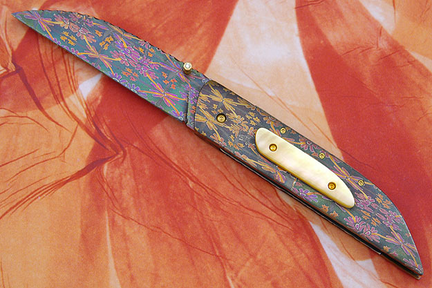 Flower Wharncliffe<br><i>featured in <u>Custom Folding Knives</u></i><br>