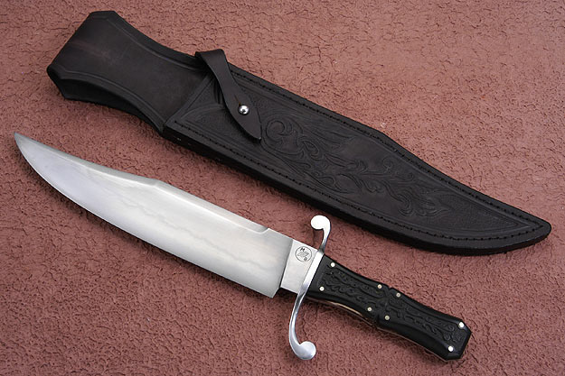 Carved Buffalo Horn Bowie