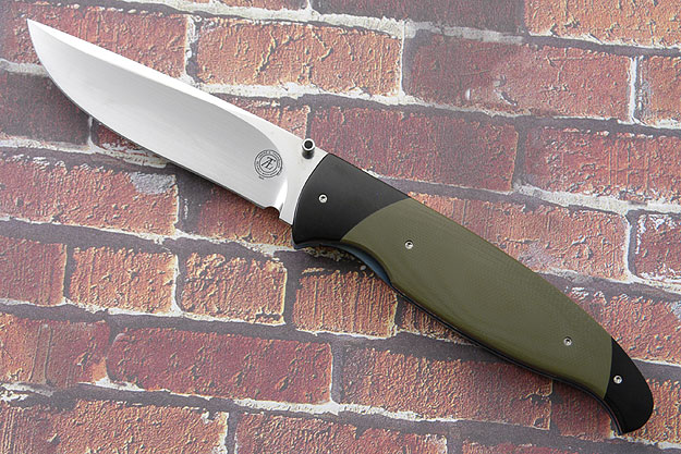 L22 Folder with Black Micarta and Green G10