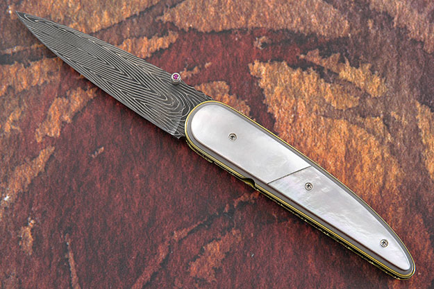 Raindrop Folder with Whitelip Mother of Pearl