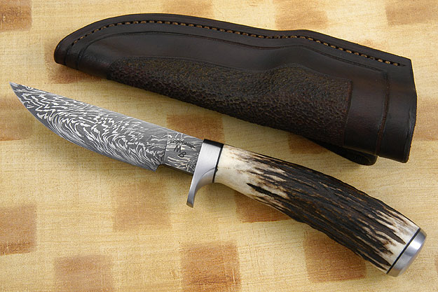 Stag and Damascus Hunter