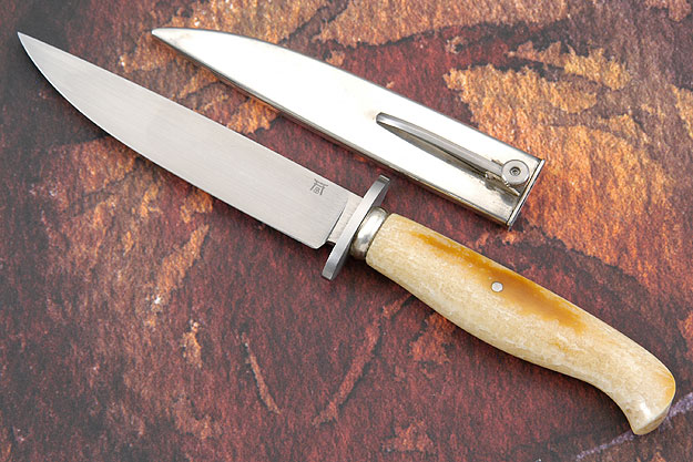 Ivory Handled San Francisco Boot Knife with Sterling Silver Sheath