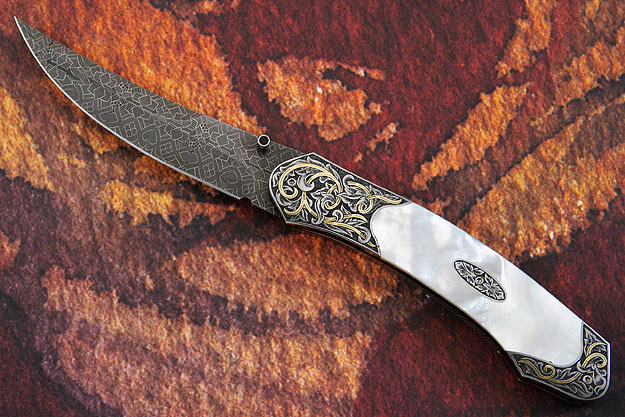 Engraved Persian Folder with Mother of Pearl
