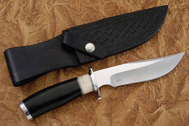 Bear Hunter's Bowie with Buffalo and Sheep Horn