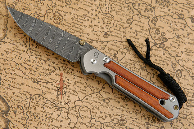 Small Sebenza 21 with Bloodwood and Ladder Pattern Damascus