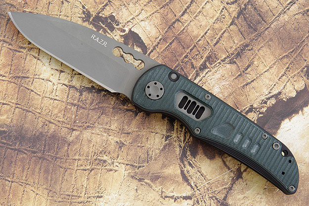R.A.Z.R. with Forest Green Grooved G10