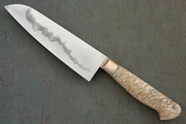 Chef's Knife (Santoku) with Musk Ox Horn (7 1/8