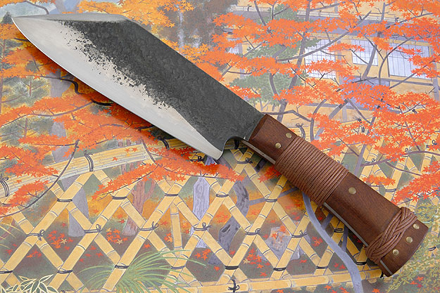 Compact Camp Knife with Ironwood