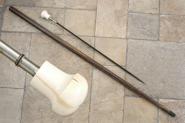 Maple and Mammoth Ivory Sword Cane