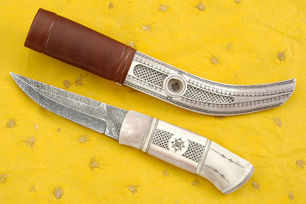 Window Frame Sami Style Half Horn Hunter<br><i>2nd Prize Half Horn Knives, Class A - Nordic Championship in Ludvika 2011
