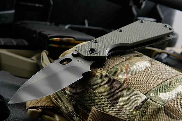 SMF, OD Green G10 and Tiger Stripe Finish with 3/4 Hollow Grind