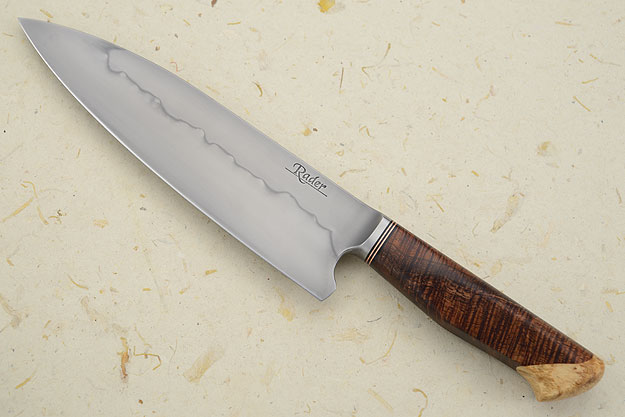 Chef's Knife (7 1/2 in.) with Curly Koa and Box Elder Burl
