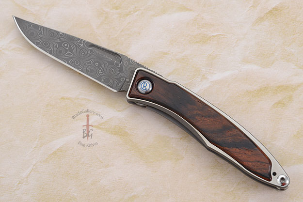 Mnandi with Cocobolo and Stainless Raindrop Damascus