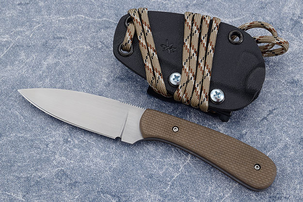 Small Practical EDC with Textured Coyote Brown G10