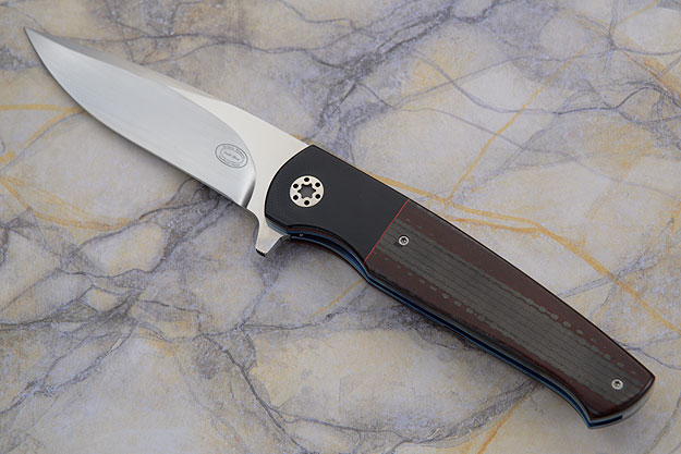 LL11 Flipper with Red G10 and Carbon Fiber (IKBS)